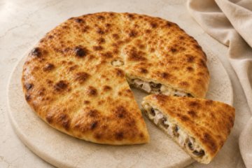 Пирог с курицей, сыром и грибами, 1 шт.