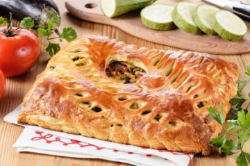 Пирог с овощами на гриле