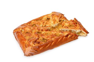 Пирог с персиком и миндалем