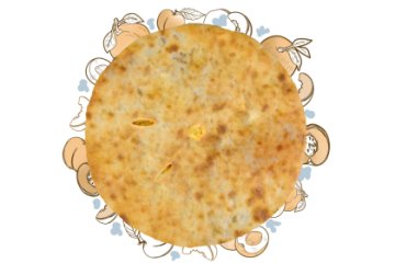 Пирог с творогом и малиной