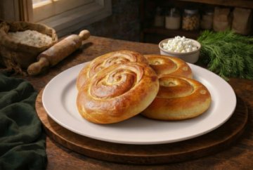 Пироги молдавские с творогом и зеленью 4шт