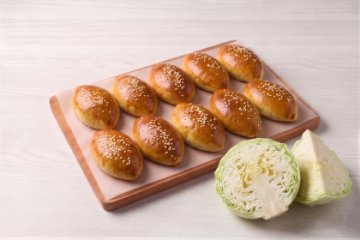 Пирожки с капустой, 10 шт.