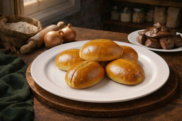 Пирожки с печенью и луком 5 шт