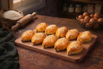 Пирожки с рисом и яйцом 400гр