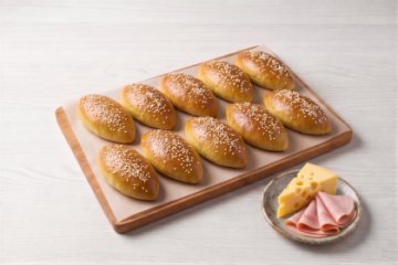 Пирожки с ветчиной и сыром 10 шт