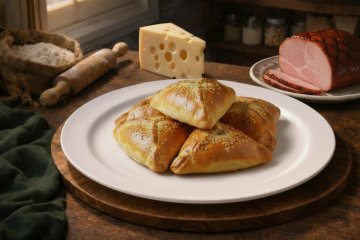 Пирожки с ветчиной и сыром 5 шт 