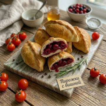 Пирожки с вишней 500г