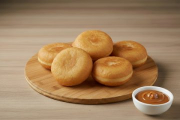 Пончики с вареной сгущенкой  6 шт