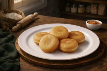 Пончики с вареной сгущенкой  6 шт