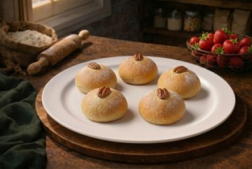 Постные пирожки с клубникой 5 шт