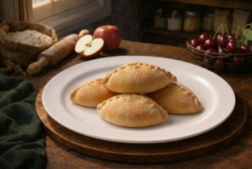 Постные пирожки с вишней и яблоком 5 шт