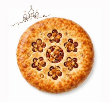 Постный пирог с яблоком, орехом и изюмом