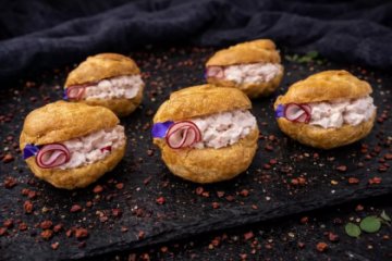 Профитроли с ветчиной и чизом