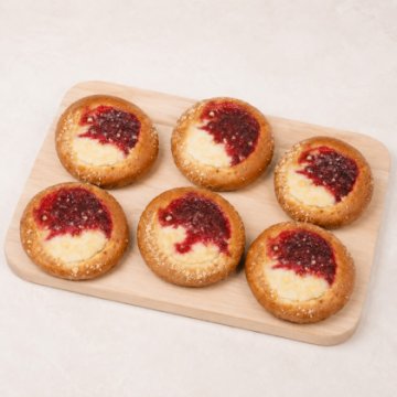 Шаньга с брусникой и творогом (6шт)