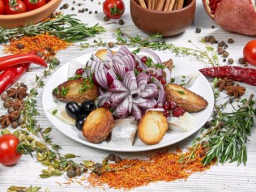 Сельдь с отварным картофелем