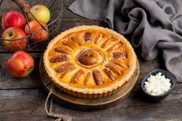 Тарт творожно-яблочный