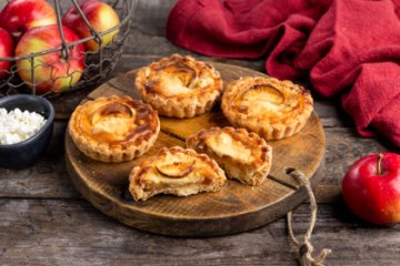 Тарты творожно-яблочные 4 шт