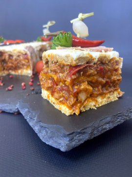 Торт "Мясо барбекю"