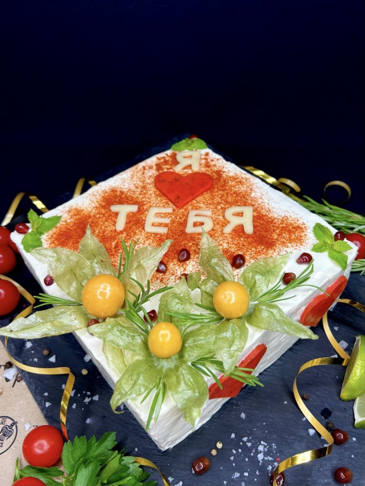 Торт рыбный с индивидуальной надписью