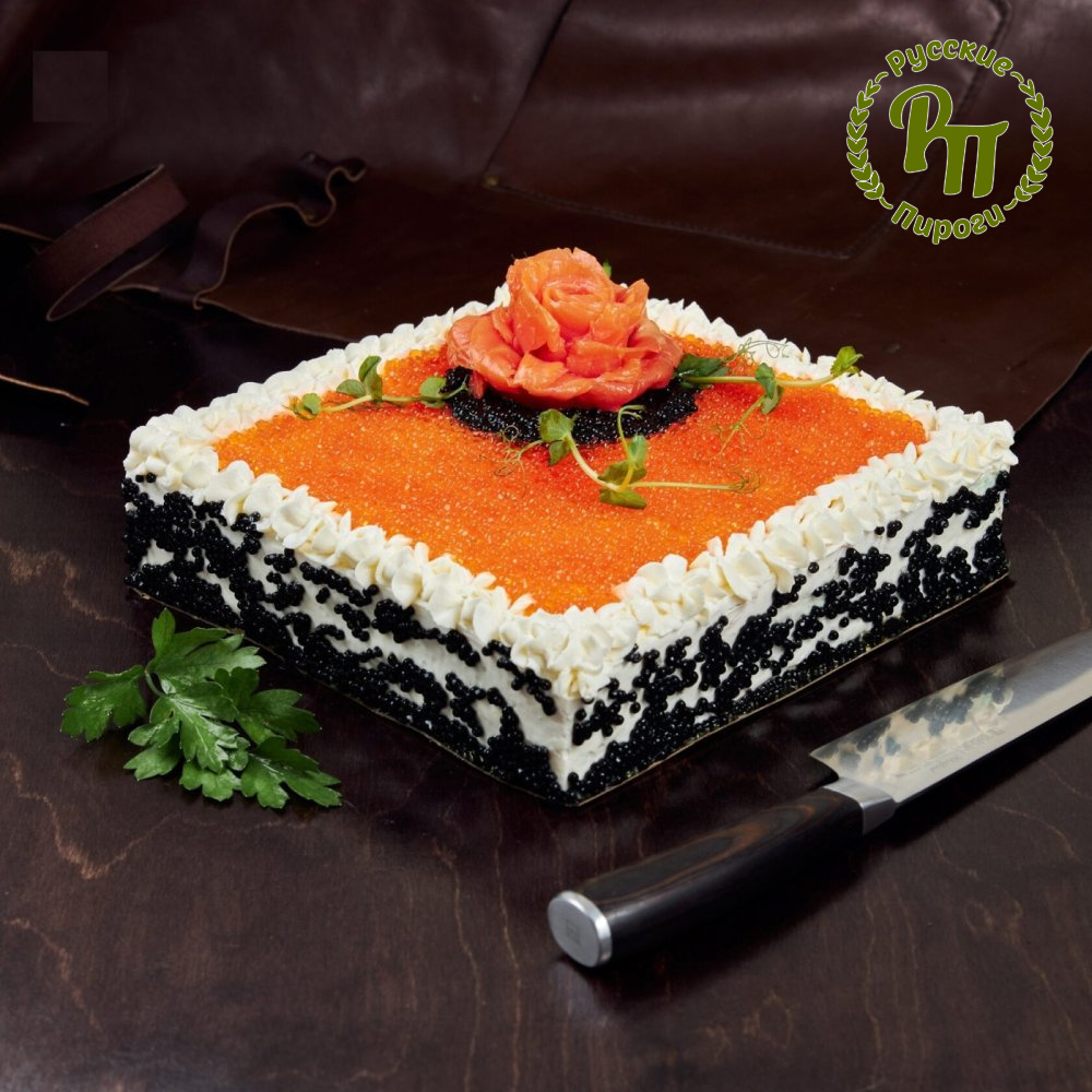Торт "Семга с икрой"