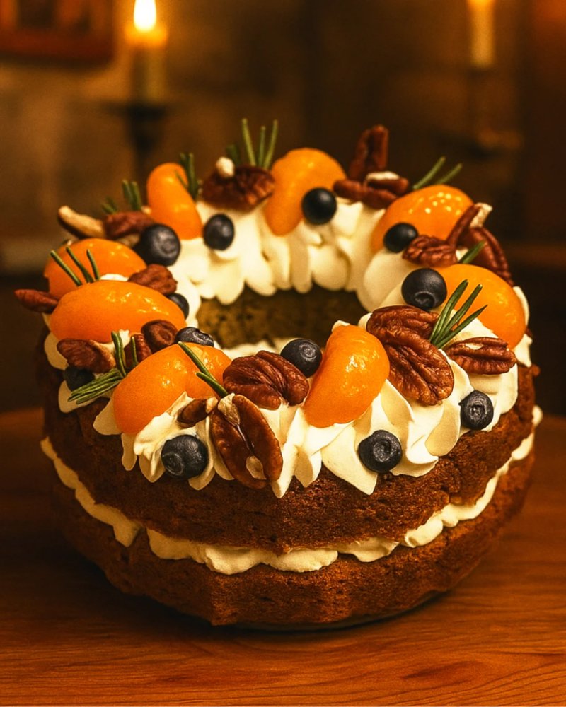 Традиционный морковно-лимонный кекс с творожным кремом