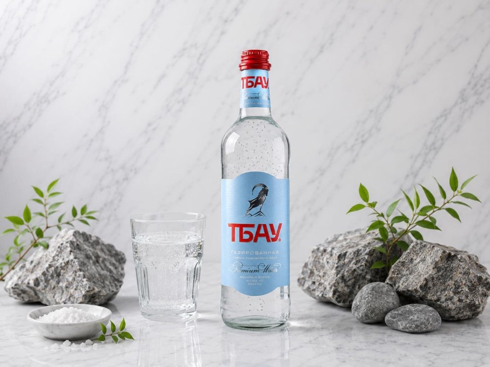 Вода «Тбау» с газом, 0,5 л, 1 шт.