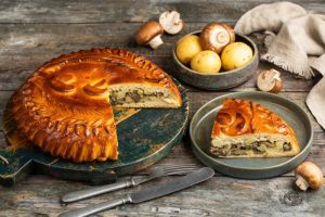 Рецепт пирога с картофелем и грибами 